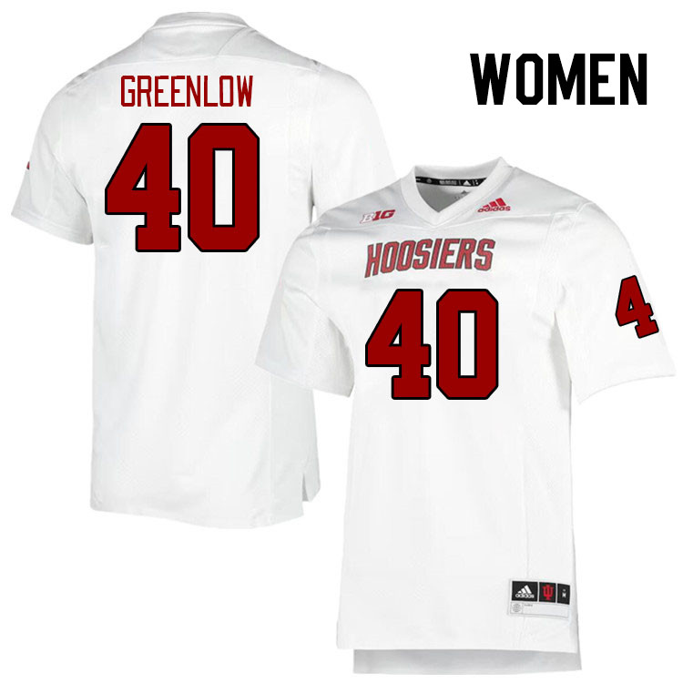 Women #40 Orlando Greenlow Indiana Hoosiers College Football Jerseys Stitched Sale-Retro